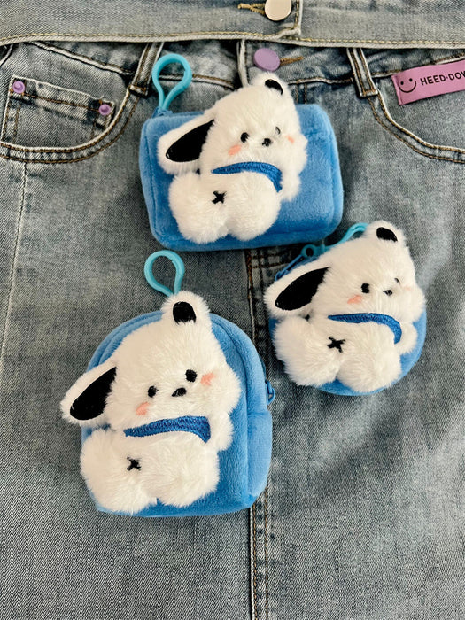 Wholesale 3D cute cartoon character square plush mini wallet