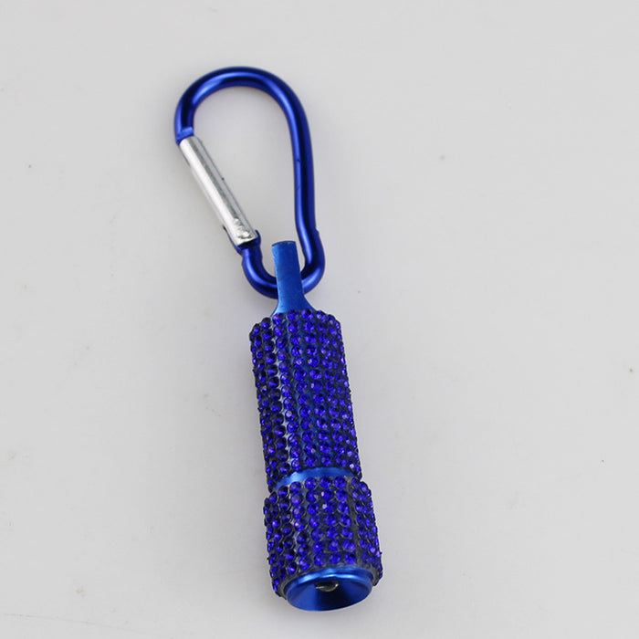 Wholesale Trendy Crystal Studded LED Flashlight White Fashion Accessory Gift