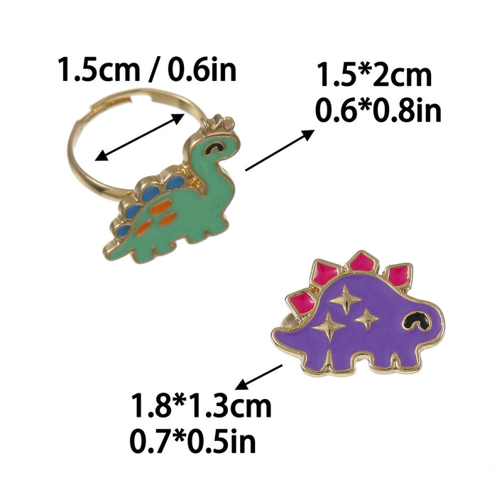 Wholesale Children's Ring Sense Girls Cartoon Dinosaur Ring Finger Ring