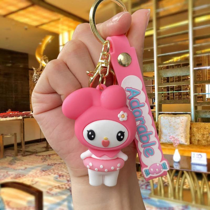 Wholesale Silicone Cartoon Doll Keychain JDC-KC-MingT112