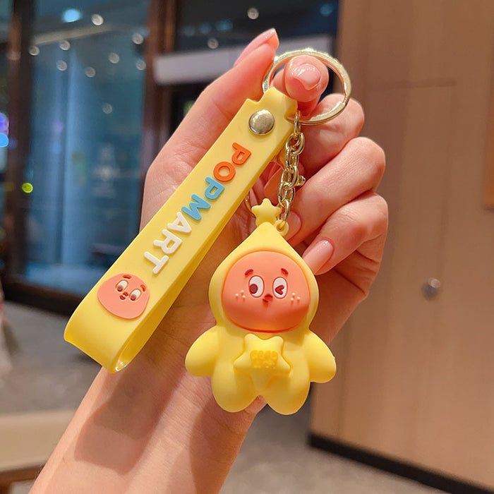 Wholesale Cartoon Star Character 3D PVC Keychain Bag Charm Stylish Student Backpack Pendant Birthday Gift Boutique Resale