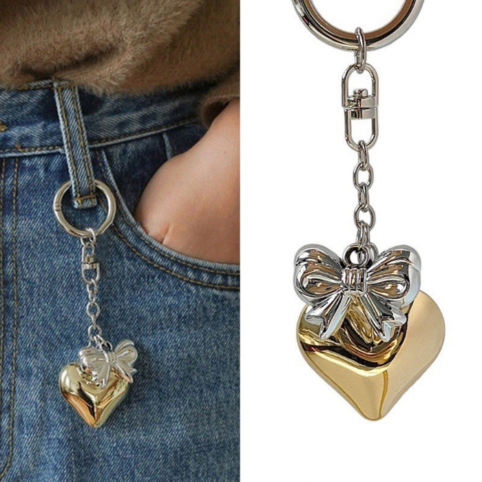 Wholesale Love Bow Alloy Keychain JDC-KC-Yux002