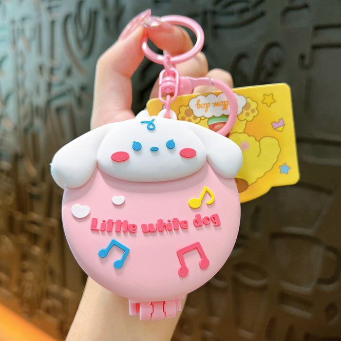 Wholesale Cartoon Portable Folding Airbag Comb Keychain Portable Comb Mirror Dual-Purpose Mini Mirror (S) JDC-KC-YanG015