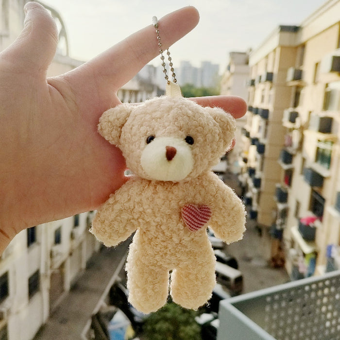 Wholesale Pearl Plush Teddy Bear Plush Toy Keychain Pendant Kindergarten Toy Small Gift Wedding Event JDC-KC-RC001