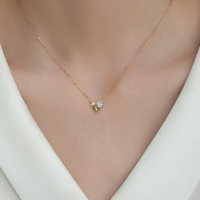 Wholesale Love studded diamond necklace, niche, light luxury, versatile collarbone
