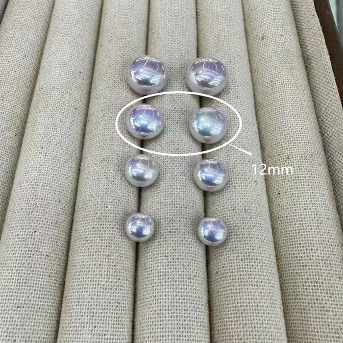 Wholesale Silver Needle Aurora Purple Mantou Pearl Earrings Light Luxury Small Design High grade Earrings Earrings Earrings