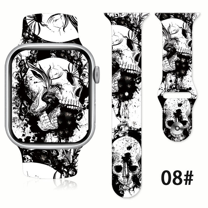 Wholesale Printed Silicone Watch Strap Wrist Strap JDC-WD-NuoQi048