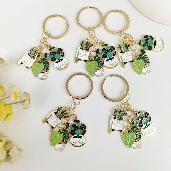 Wholesale pot meat shape green keychain