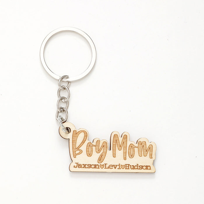 Wholesale Wooden Keychain Mother's Day JDC-KC-YiTian003