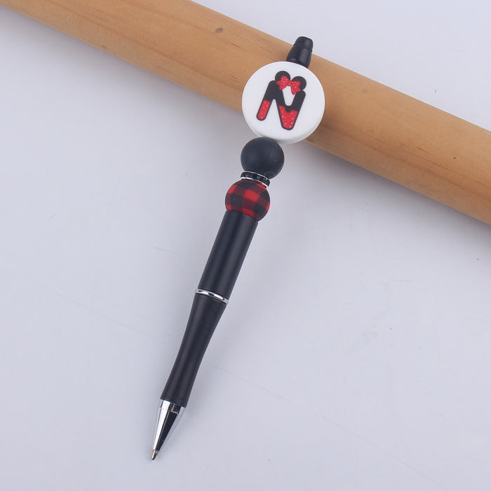 Wholesale Cartoon Letter Silicone Beaded Pen JDC-PN-GuangTian003