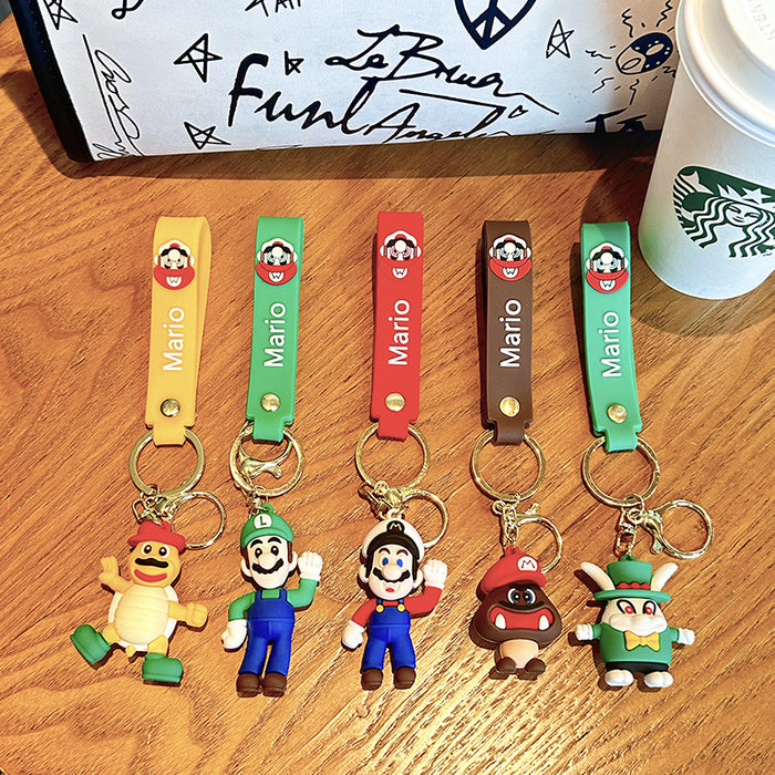 Wholesale  doll keychain pendant pvc cartoon  car bag key ornaments