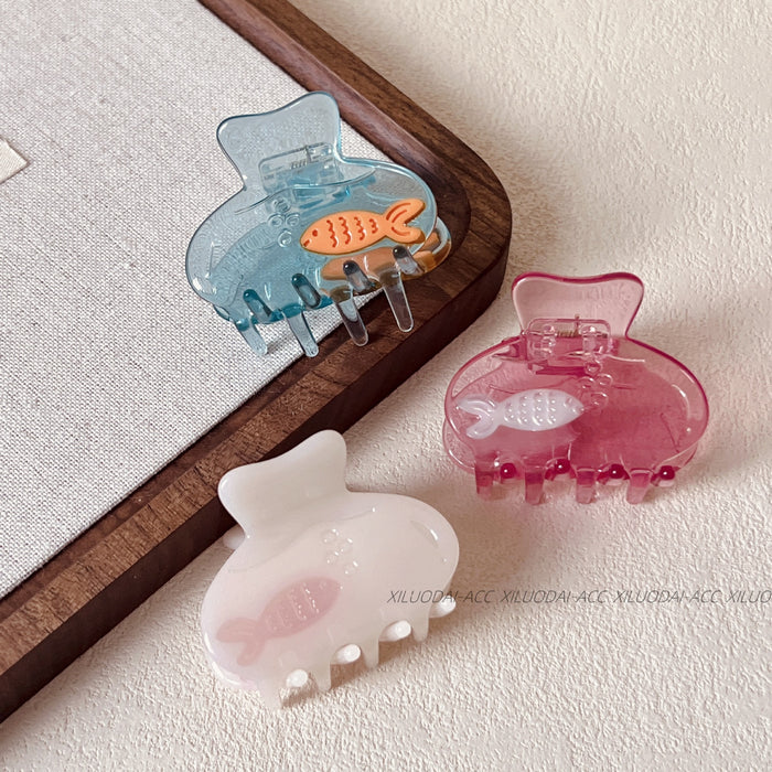 Wholesale Grasp clip, niche design, half zip hair clip, temperament, hair grabbing, shark clip at the back of the head