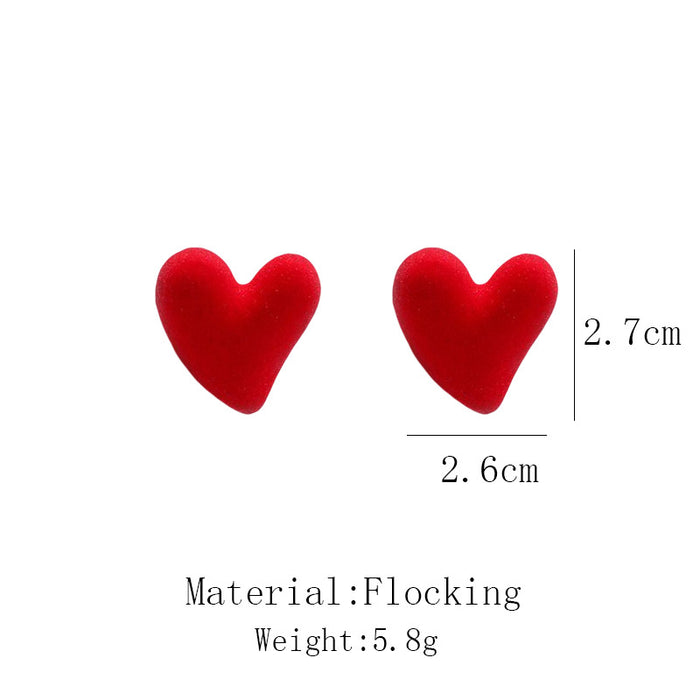 Wholesale Heart Stud Earrings Copper JDC-ES-GuTe016