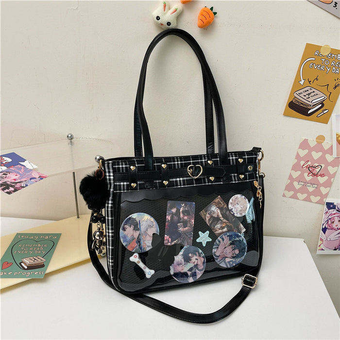 Wholesale Checkered crossbody bag,  cute shoulder bag,  large capacity tote bag