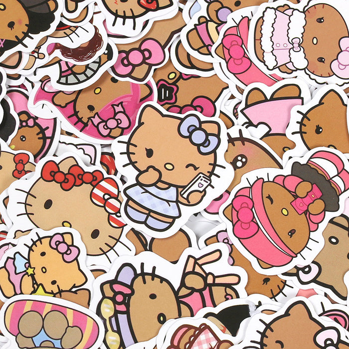 Wholesale 60 Piece Black Cat Stickers Gift Box Set Cute Cartoon Waterproof For Journal Decoration DIY Craft