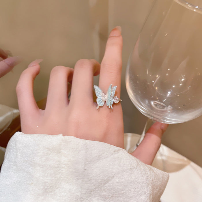 Wholesale Butterfly ring,  open index finger ring