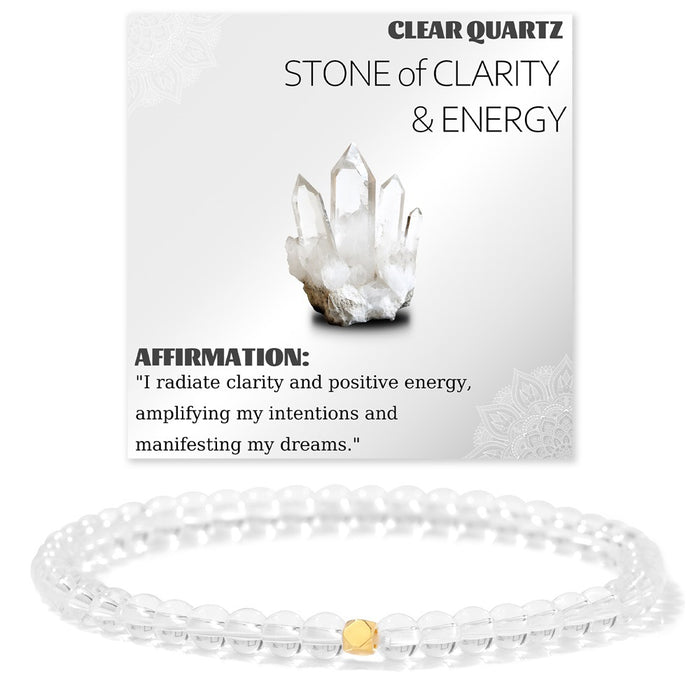 Wholesale 4mm stone bead bracelet with elastic cord