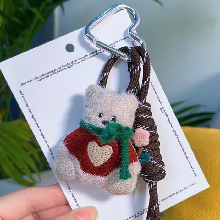 Wholesale Christmas Plush Keychain Bag Charm – Cute Santa and Tree Design Holiday Gift Accessory