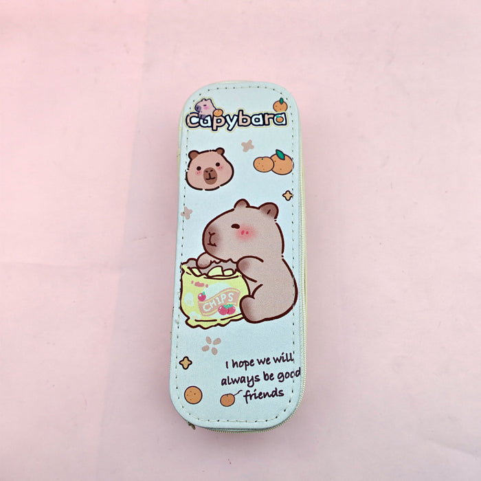 Wholesale Cute Double Layer Cloth Pencil Case Large Capacity