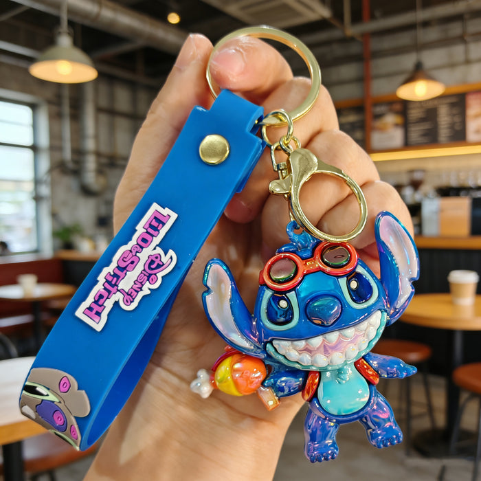 Wholesale Cute cartoon character costume-changing doll electroplated keychains