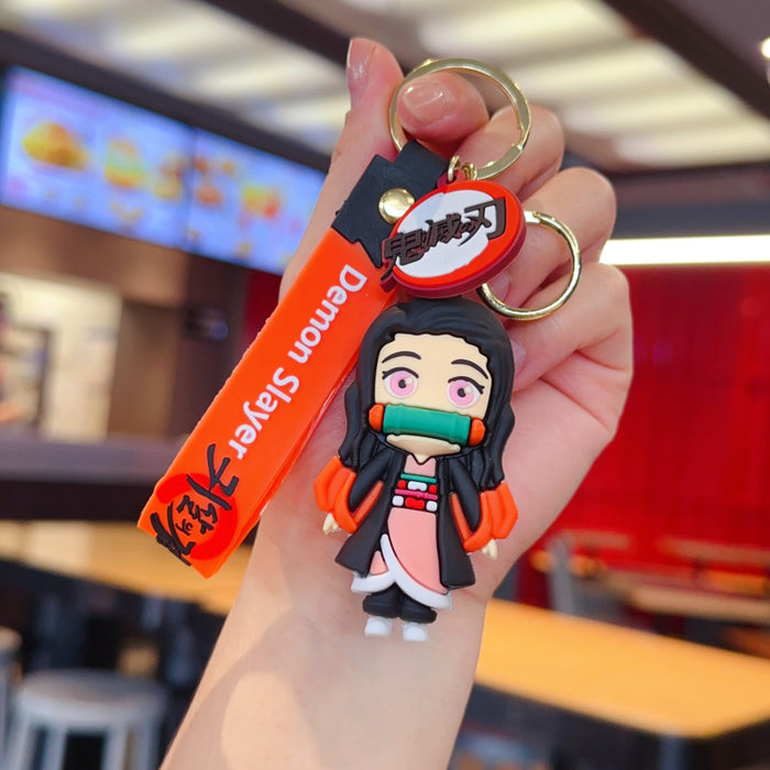 Wholesale Cute PVC cartoon anime keychain