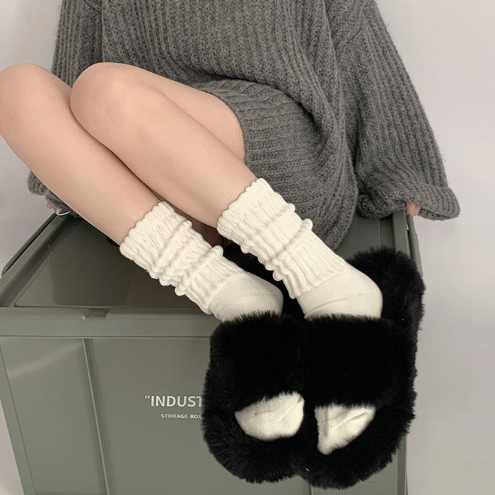 Wholesale Solid color thick thread personalized pile socks, mid tube socks, sports towels, bottom stockings
