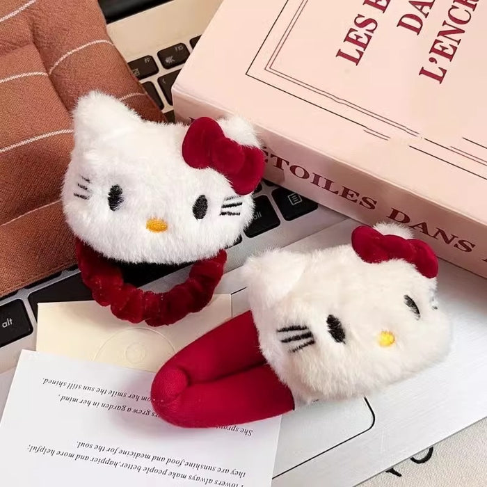 Wholesale Cute Plush Sweet Red Bow Hairpin Bangs Clip Side Clip Cartoon BB Hair Accessories Women