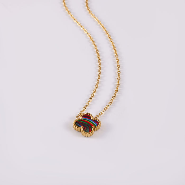 Wholesale Stainless Steel Four-Leaf Clover Collarbone Necklace