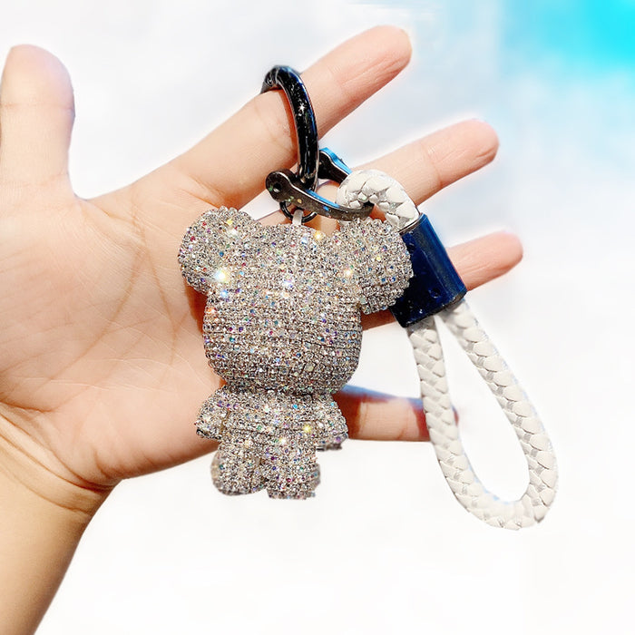 Wholesale color cartoon bear keychain fashion bag pendant cute bear car keychain