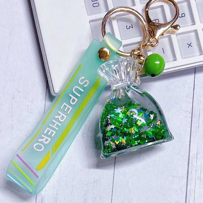 Wholesale acrylic glitter drifting bottles Keychains