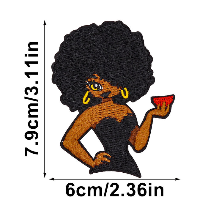 Wholesale Cartoon Animation Black Cloth DIY Patches