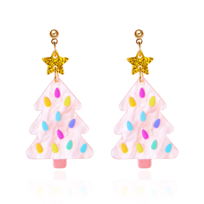 Wholesale Christmas series acrylic earrings for women  elk cane earrings