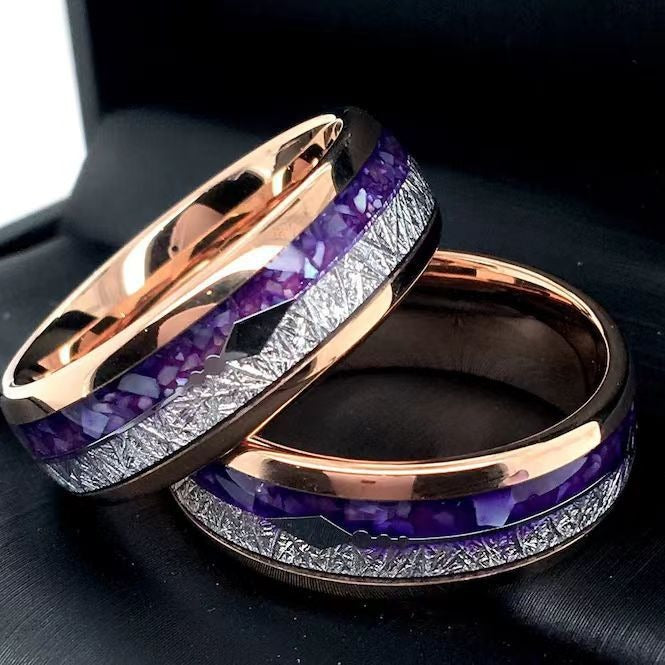 Wholesale Gradient Splicing Gold Ring