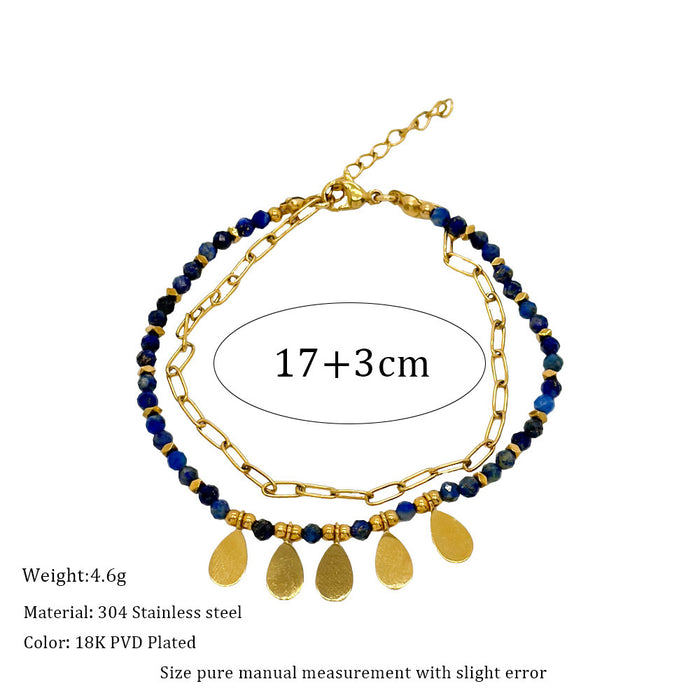 Wholesale Bracelet Design Natural Stone Bracelet Stainless Steel Jewelry