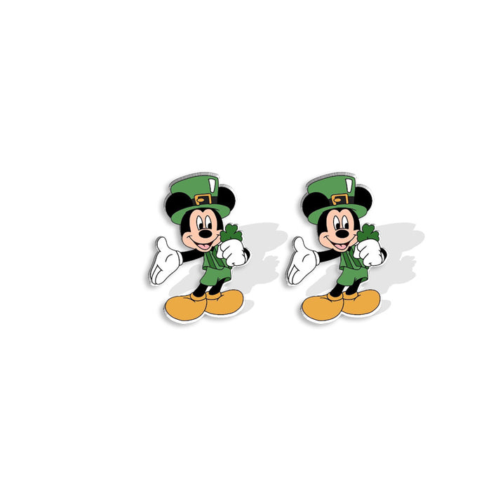 Wholesale St. Patrick's Day Cartoon Plastic Resin Earrings (F) JDC-ES-XiangL068