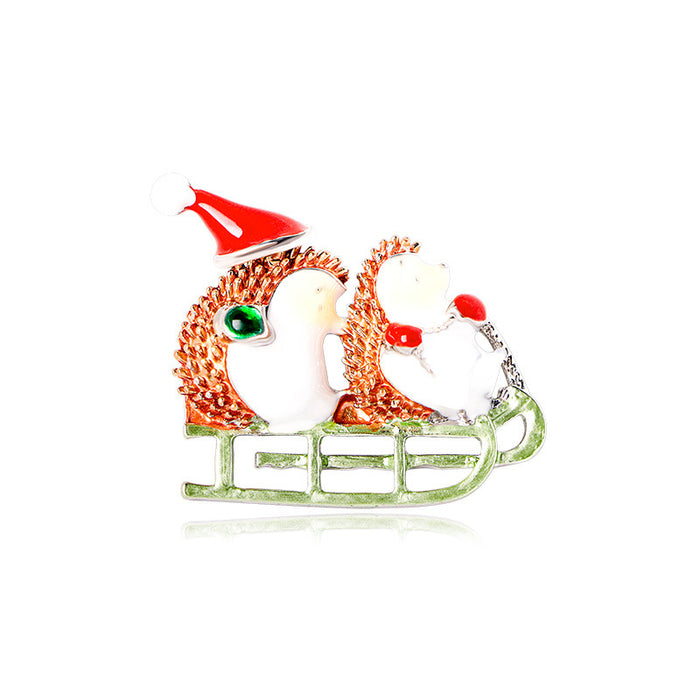 Wholesale Christmas series brooch cartoon snowman brooch pin holiday gift clothing accessories Christmas decoration