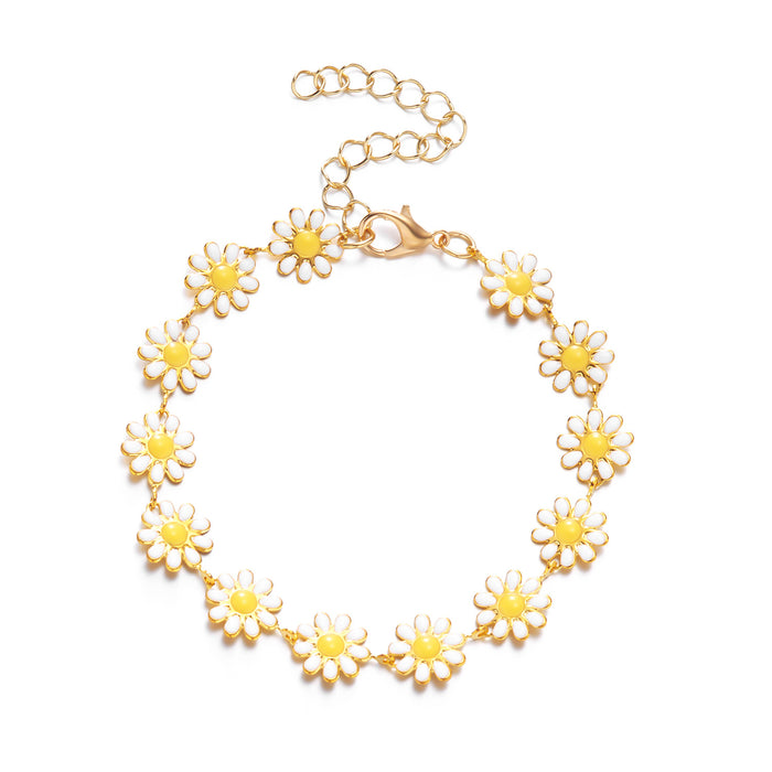 Wholesale Colored diamond heart-shaped chain bracelet