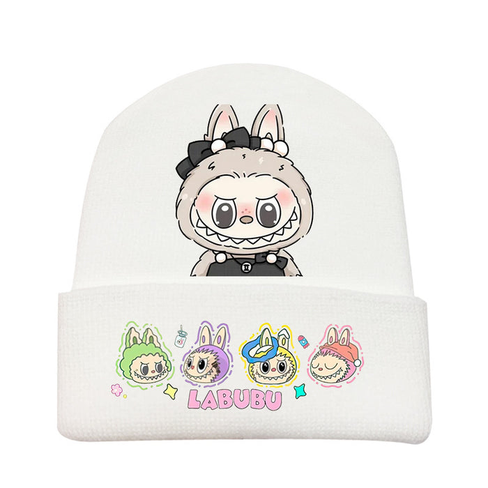 Wholesale   knitted hat autumn and winter new wool hat adult outdoor warm hat cross-border cartoon cold hat