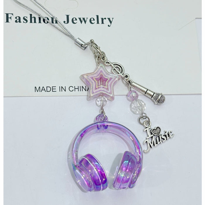 Wholesale Headphone Keychain Star Mobile Phone Chain Pendant Bag Pendant