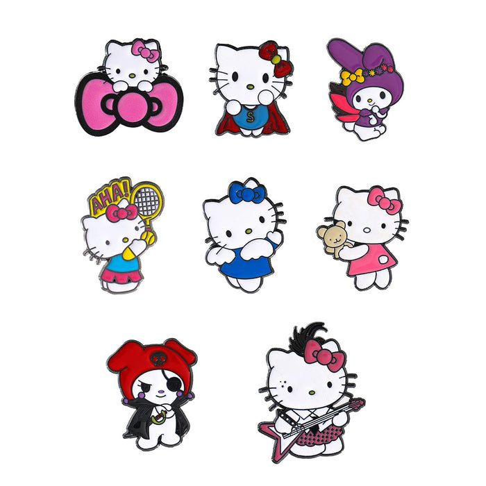 Wholesale Cartoon Cat Brooch Metal Badge Pirate Design Pin Everyday Jewelry Accessory
