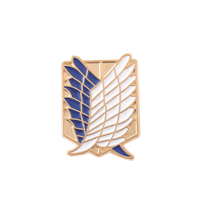Wholesale Anime Wings Of Freedom Metal Brooch Pin Electroplated Finish Jewelry Accessory For Resale