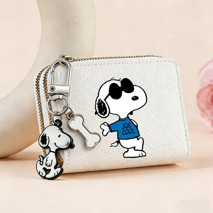 Wholesale PU Leather Cute Cartoon Coin Wallet Double Zipper Credit Card Holder With Card Slots Fashion Accessory Gift For Casual Youth Style