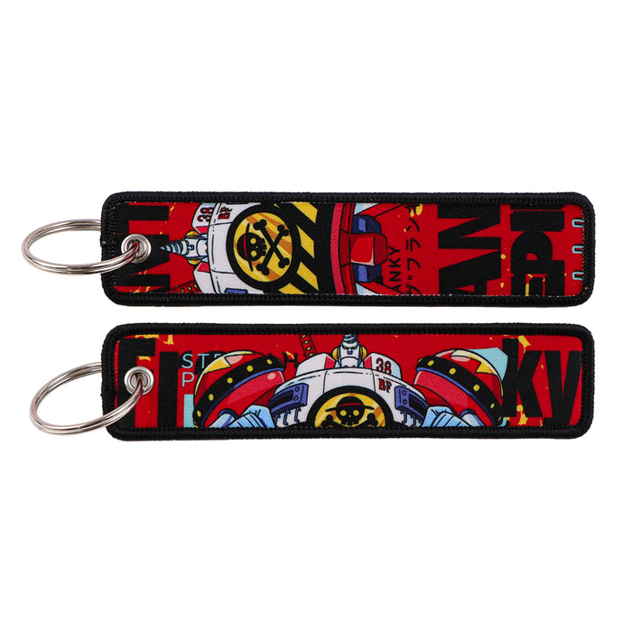 Wholesale Woven Label Keychain Cartoon Keychain Bag Pendant Woven Fabric Chain