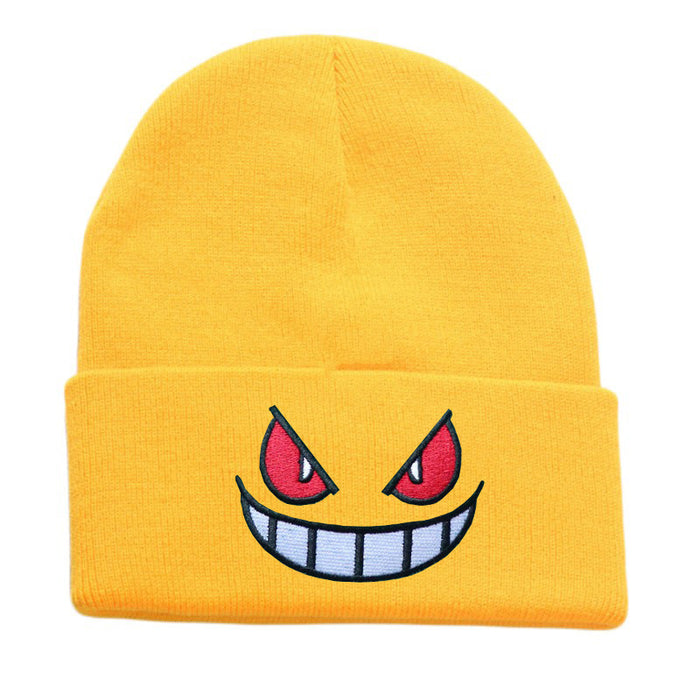 Wholesale Cartoon Acrylic Embroidery Autumn and Winter Wool Knitted Hat JDC-FH-Shengn001