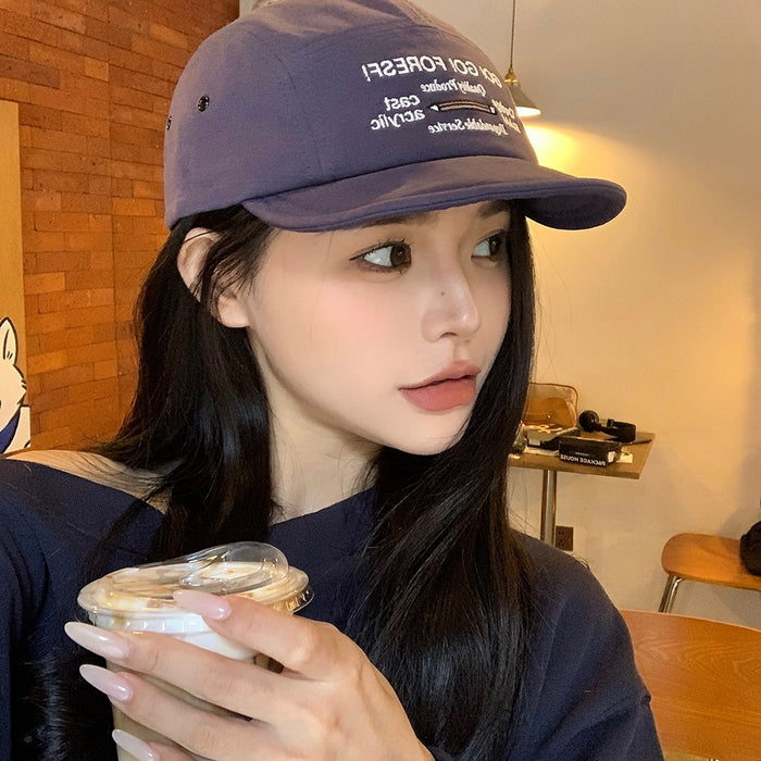 Wholesale Short eave embroidered duck tongue hat, casual and versatile baseball cap