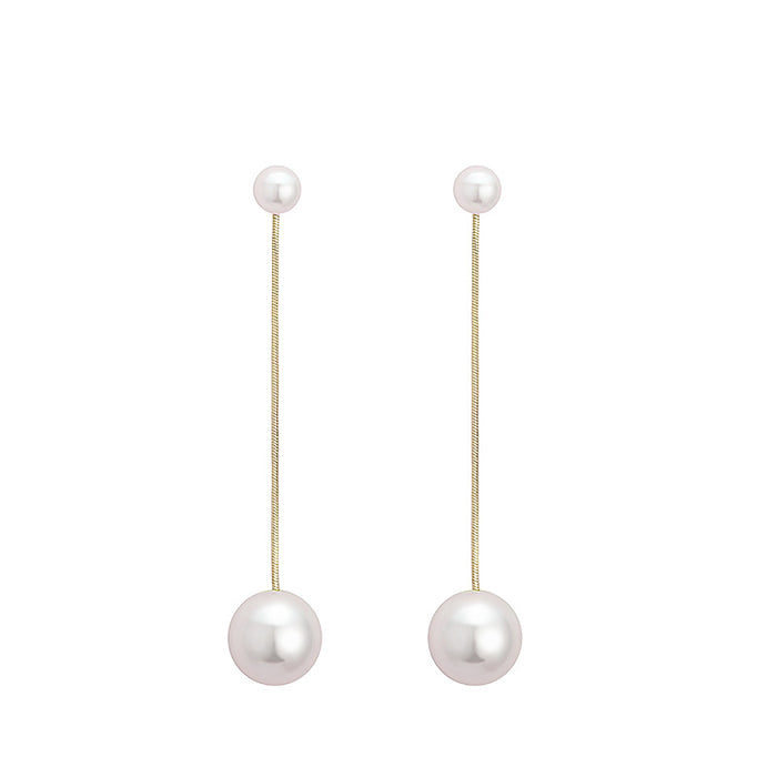 Wholesale Fairy Pearl Earrings Women's Fashion Pendant Long Earrings