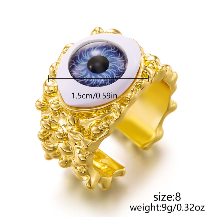 Wholesale blue eyes ring fashion grain eyes devil's eye opening adjustable ring