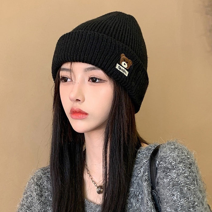 Wholesale Autumn and Winter Bear Wool Is Cute Knitting Cap JDC-FH-Yiguan001