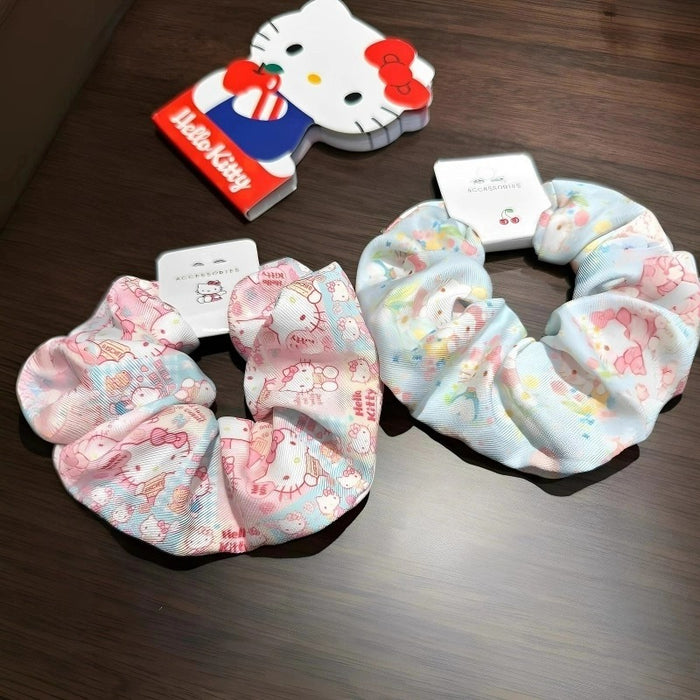 Wholesale Cute cartoon printed oversized hair scrunchies