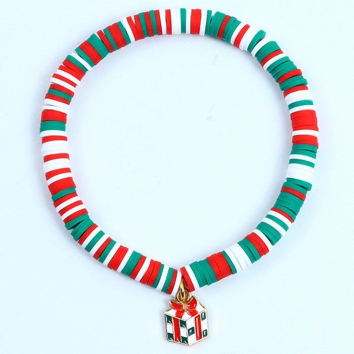 Wholesale Christmas Soft y Bracelet Beaded suit Santa Bell Gift Bracelet